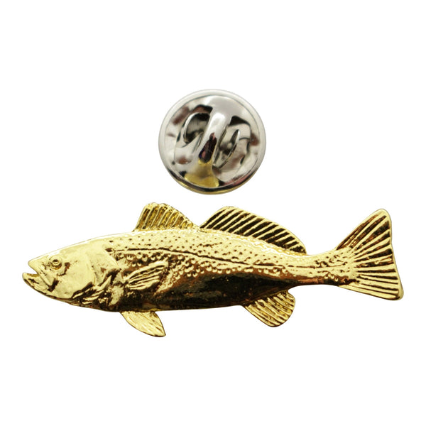 Yellow Perch Pin ~ 24K Gold ~ Lapel Pin ~ Sarah's Treats & Treasures