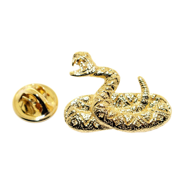 Rattlesnake Pin ~ 24K Gold ~ Lapel Pin ~ Sarah's Treats & Treasures